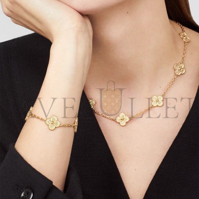 VAN CLEEF ARPELS VINTAGE ALHAMBRA BRACELET, 5 MOTIFS - YELLOW GOLD  VCARO1IE00